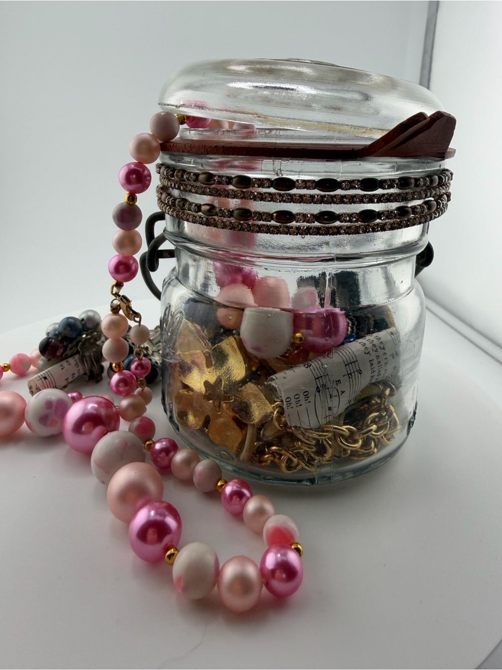 Mystery Vintage Japan Jewelry Jar 🏺 Wearable & Misc 1.6# of Jewelry Fun